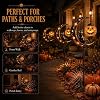 Solar Halloween Black Cat & Pumpkin Moon Garden Stake Light, 2026 New Solar Pumpkins Lantern Outdoor Halloween Yard Decor for Garden, Patio, Lawn, Walkway